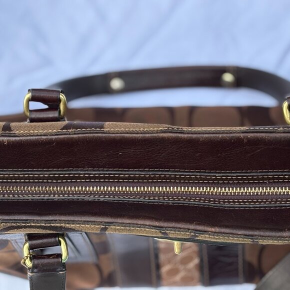 Coach Brown Hamton Signature Shoulder Bag # 11072 - Picture 10 of 14